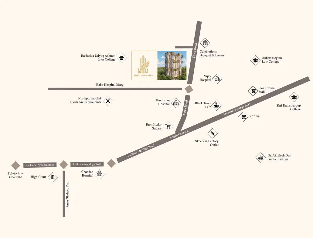 Eiffel Palm Vista Location Map